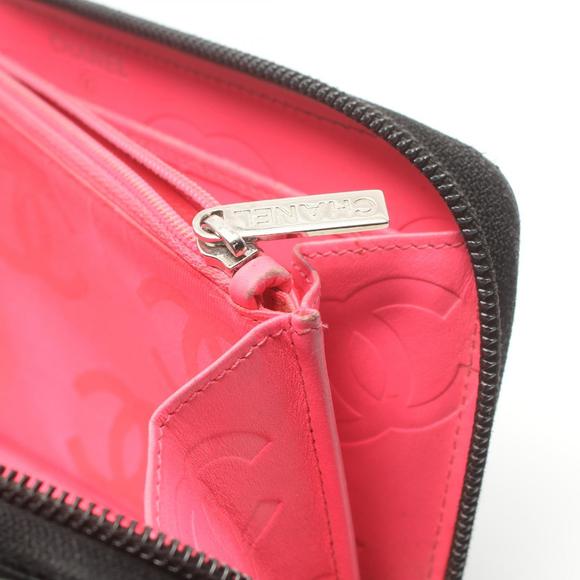 CHANEL Cambon Line Round Long Wallet Leather Patent Black - Picture 9 of 10